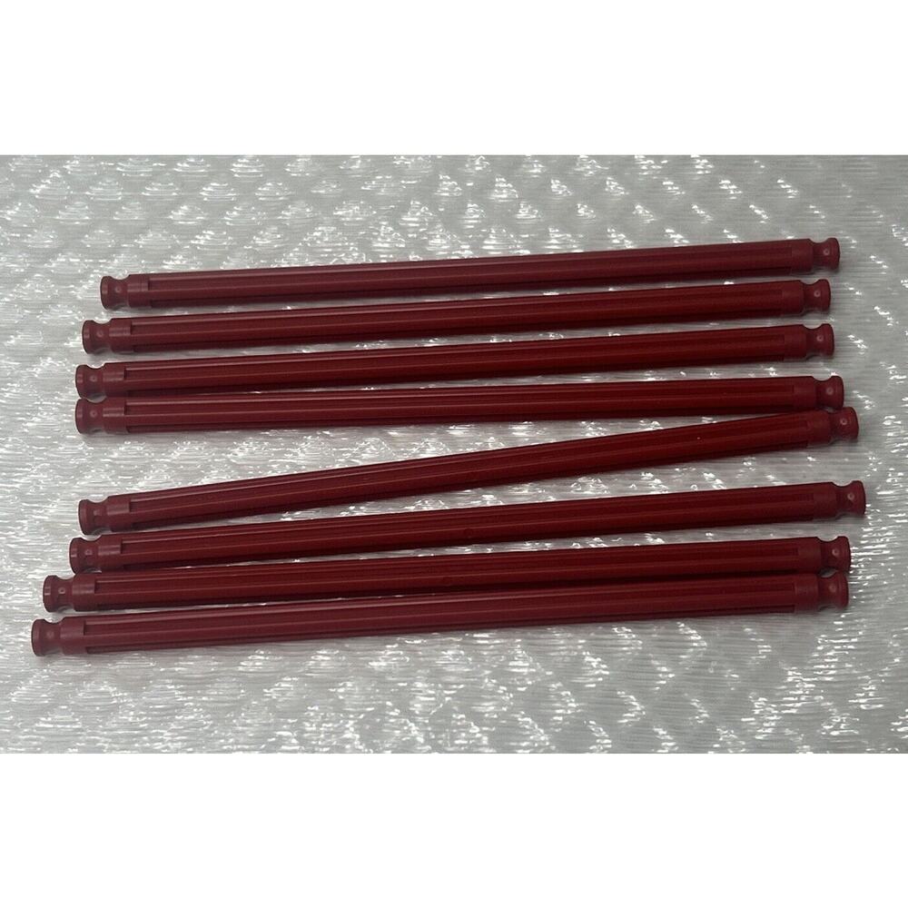 KNEX Red Rods 5-1/8" Standard K'nex Replacement Parts Lot of 8‎